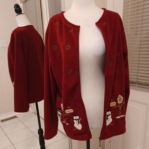 4/$40 Fleece Open Cardigan - Size Medium